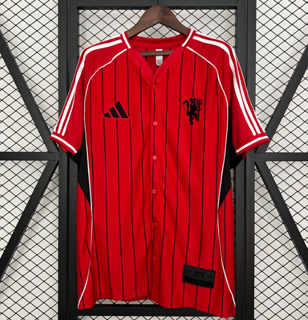 2025-26 Manchester United Red Baseball Shirt